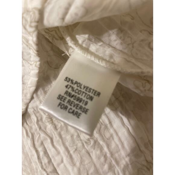 Croft & Barrow Women's‎ Size Large Short Sleeve Button Down Blouse Floral - Picture 7 of 7